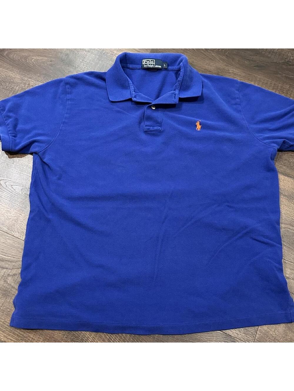 Polo Ralph Lauren Men's Blue and Navy Polo-shirt